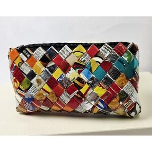 Y2K Vintage Retro Candy Wrapper Wristlet Clutch Bag Unique Colorful Boho Chic